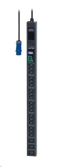 APC Easy PDU, Metered, ZeroU, 16A, 230V, (18)C13 & (3)C19, IEC 309 16A 2P+E (3m)