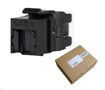Solarix MULTIPACK 24 ks - rychlozařezávací keystone CAT6 UTP RJ45 černý SXKJ-6-UTP-BK-NA
