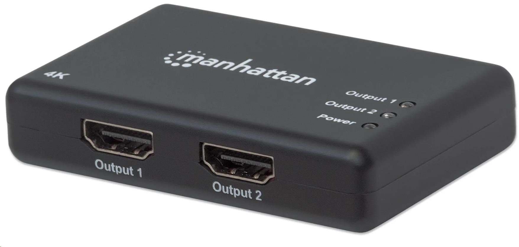 MANHATTAN Splitter HDMI 1.4, černá