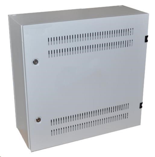XtendLan 19" nástěnný vertikální rozvaděč 2U+4U 540x200, perforované dveře, 2x zámek, šedý