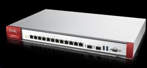 Zyxel ATP700 firewall, 12 Gigabit user-definable ports, 2*SFP, 2* USB with 1 Yr Bundle