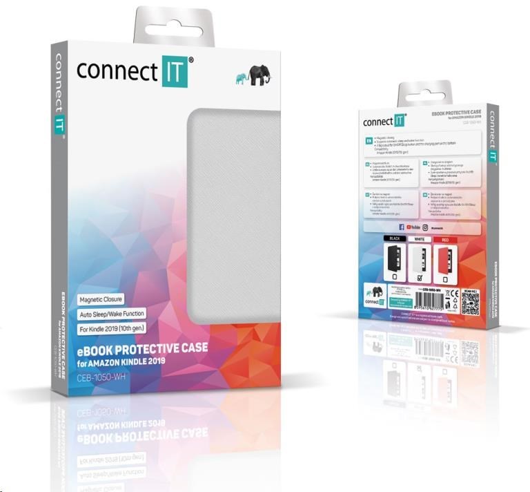CONNECT IT pouzdro pro Amazon New Kindle 2019/2020 (10. gen.), doodle černá