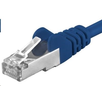 PREMIUMCORD Patch kabel CAT6a S-FTP, RJ45-RJ45, AWG 26/7 5m modrá
