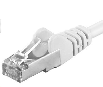 PREMIUMCORD Patch kabel CAT6a S-FTP, RJ45-RJ45, AWG 26/7 0,25m bílá