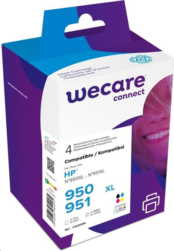 WECARE ARMOR cartridge pro HP Officejet Pro 8100, 8600, 1B+1C+1M+1Y, 1x75/3x30ml, 1x2890p/3x2295p (C2P43AE/950XL/951XL)