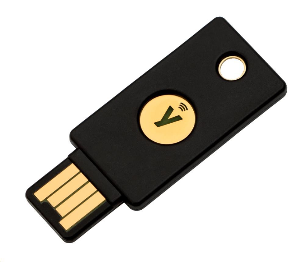 YubiKey 5 NFC - USB-A,  klíč/token s vícefaktorovou autentizaci (NFC), podpora OpenPGP a Smart Card (2FA)