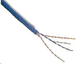 UTP kabel PlanetElite, Cat5E, drát, PVC, modrá, 305m