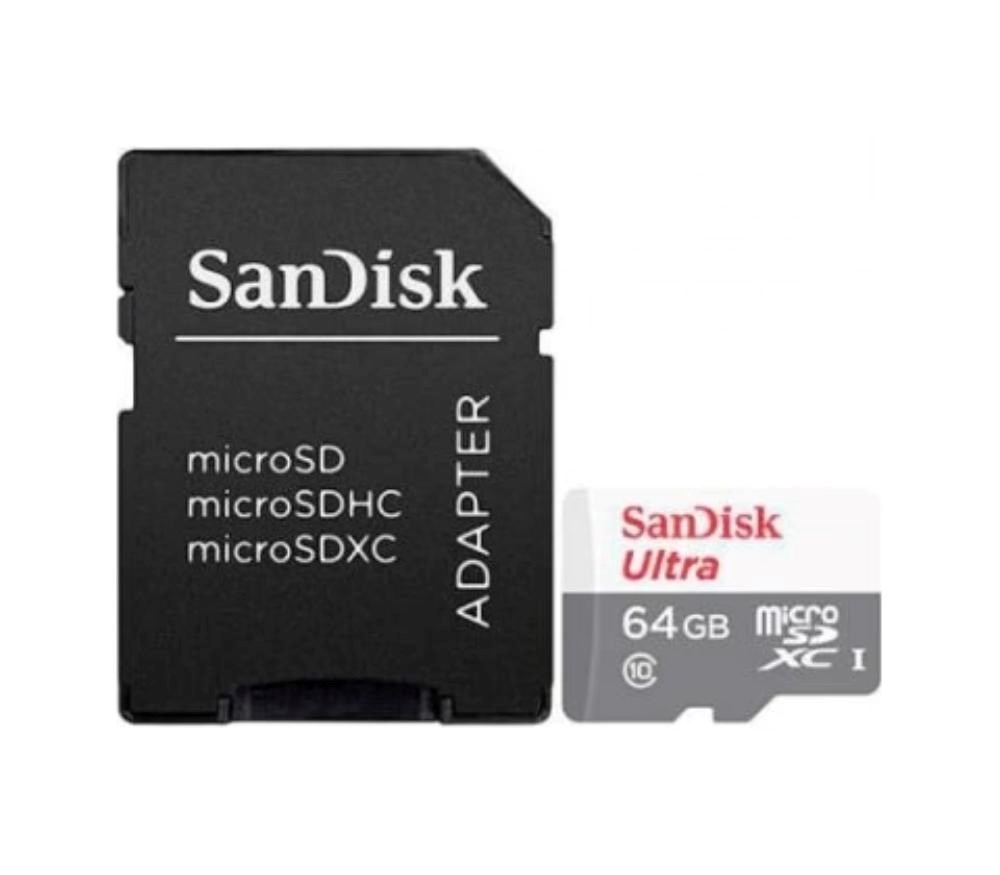 SanDisk MicroSDXC karta 64GB Ultra (80MB/s, Class 10, Android) + adaptér