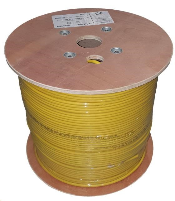 UTP kabel LEXI-Net, Cat6, licna(lanko), LS0H, Dca, žlutý, 500m, cívka