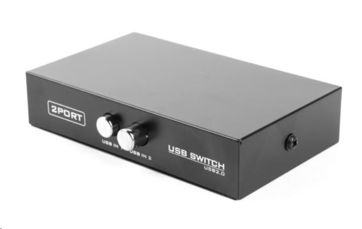 GEMBIRD Datový přepínač USB 2:1 manuální (switch)