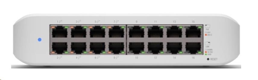 UBNT UniFi Switch USW-Lite-16-PoE [16xGigabit, 8x PoE out 45W, 802.3at/af, 16Gbps]