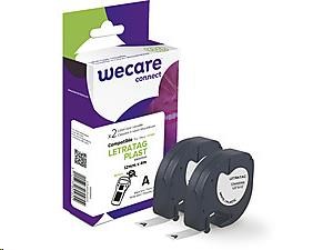 WECARE ARMOR páska pro DYMO S0721610, černá/bílá, 2 mm x 12mm x 4m