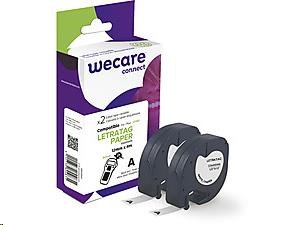 WECARE ARMOR páska pro DYMO S0721510, černá/bílá, 2 x 12mm x 4m