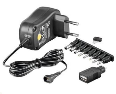 Goobay Univerzální napájecí adaptér 230V/3-12V stejnosměrný 600mA