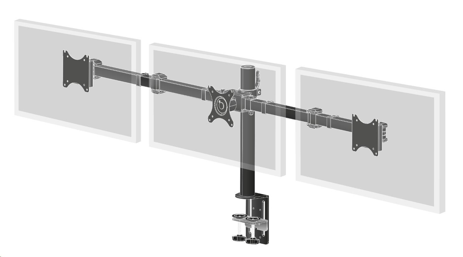 iiyama display holder, triple desktop arm