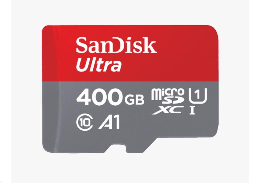 SanDisk MicroSDXC karta 400GB Ultra (120 MB/s, A1 Class 10 UHS-I, Android) + adaptér