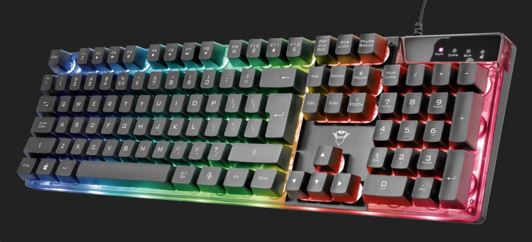 TRUST herní klávesnice GXT 835 Azor Illuminated Gaming Keyboard CZ/SK