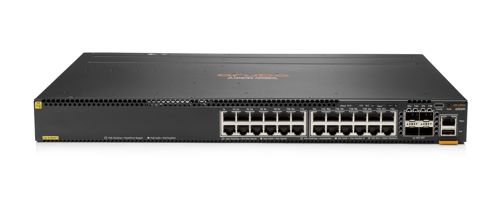 HPE Aruba Networking 6300M 24-port 1GbE Class 4 PoE and 4-port SFP56 Switch