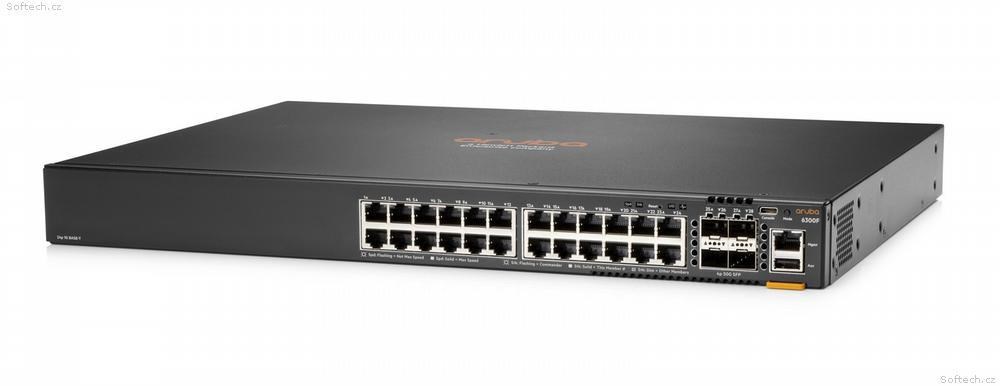 HPE Aruba Networking CX 6300F 24-port 1GbE and 4-port SFP56 Switch