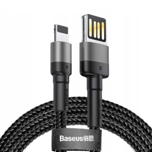 Baseus Cafule (Special Edition) nabíjecí / datový kabel USB na Lightning 2,4A 1m, šedá-černá