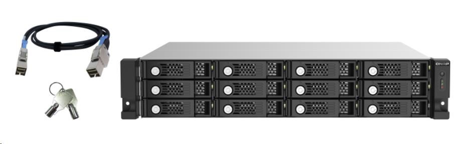 QNAP TL-R1220Sep-RP rozšiřující jednotka QNAP NAS (12xSAS/SATA,4xSFF-8644,RP)
