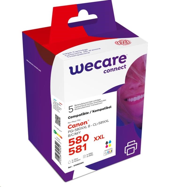 WECARE ARMOR cartridge pro CANON PIXMA TR7550,TR8550,TS6150,TS8150 (K10503W4), černá+CMY,26ml/4x12.2ml