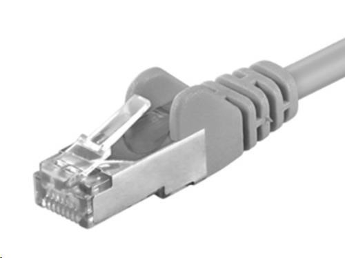 PREMIUMCORD Patch kabel CAT.6 F/UTP, RJ45-RJ45, AWG 26 15m šedá