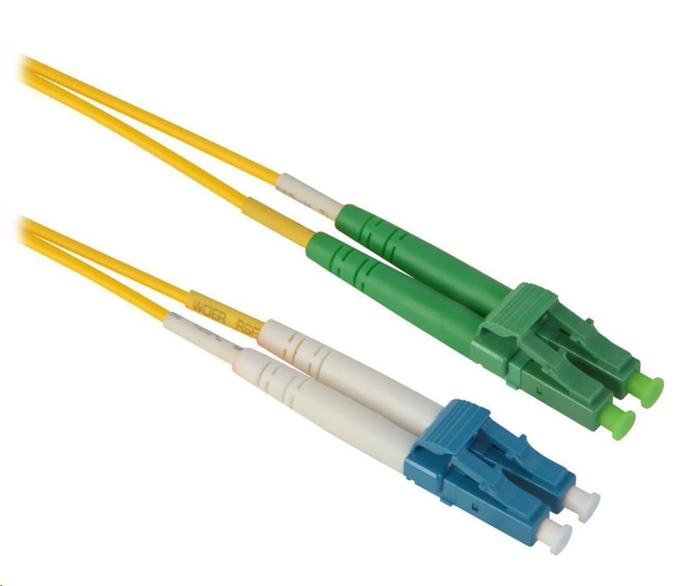 Duplexní patch kabel SM 9/125, OS2, LC(UPC)-LC(APC),  LS0H, 8m