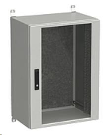 Solarix rozvaděč nástěnný venkovní LC-20 18U 600x600mm, dveře sklo, LC-20-18U-66-12-G