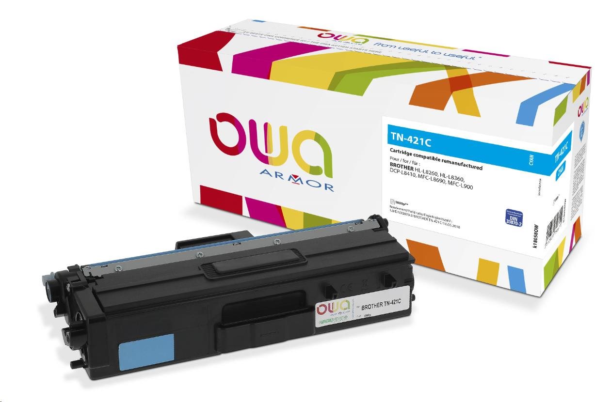 ARMOR toner pro Brother HL L8260, HL L8360, DCP L8410, MFC L8690, MFC L900 (TN421C), modrá/cyan, 1800 str