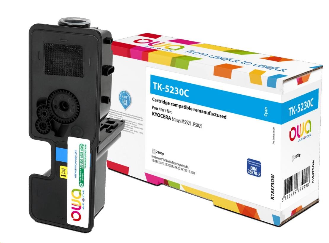 ARMOR toner pro Kyocera ECOSYS M5521, P5021 (TK5230C), modrá/cyan, 2200 str