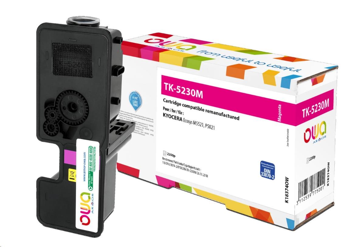 ARMOR toner pro Kyocera ECOSYS M5521, P5021 (TK5230M), červená/magenta, 2200 str