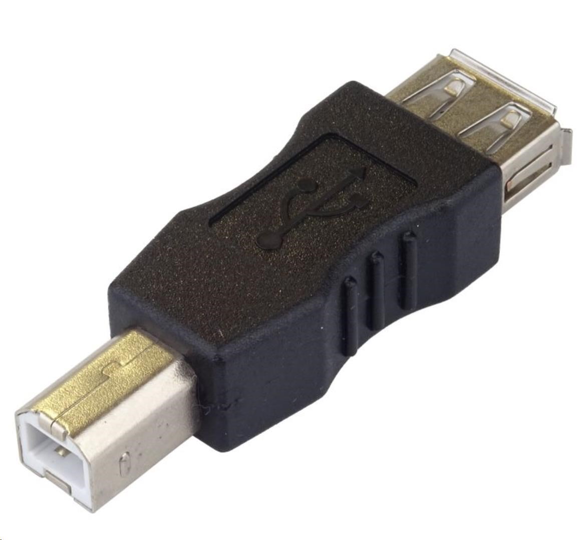 PremiumCord USB redukce A-B, Female/Male