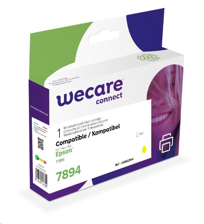WECARE ARMOR cartridge pro Epson WorkForce Pro WF-5110, 5190, 5620, 5690 (C13T789440), žlutá/yellow, 38ml, 4000str
