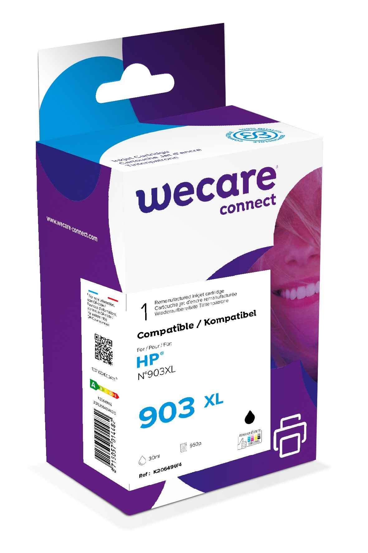 WECARE ARMOR cartridge pro HP Officejet Pro 6960, 6961, 6962, 6963, 6964 (T6M15AE), černá/black, 30ml, 950str
