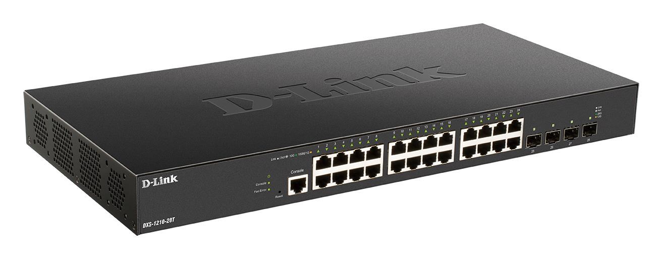 D-Link DXS-1210-28T Smart Managed 10G Switch 24x 10GBase-T ports, 4x 10G/25G SFP28 ports