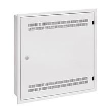 Solarix rozvaděč LC-18 do zdi s lištami 2U, 4U a 11U, 550x550 bílá RAL9003 s rámečkem k zazdění LC-18-55-15-W-W