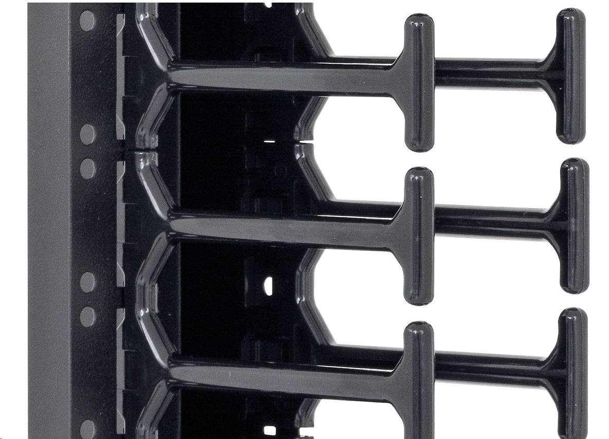 TRITON vertikální vyvazovací panel 32U, dvouřadý, pro rozvaděče šířky 800mm z řady RMA, RZA, RDA, RTA, RYA, černý