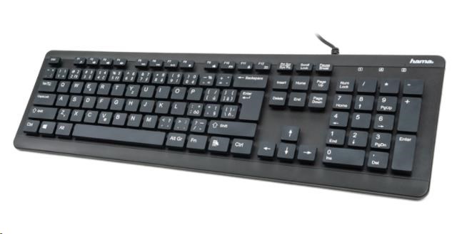 Hama voděodolná klávesnice KC-600, kabelová, černá