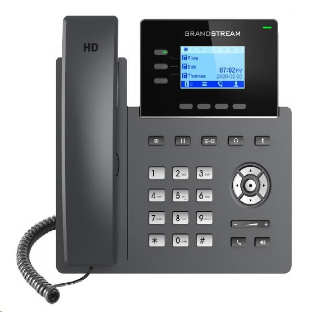 Grandstream GRP2603 [VoIP telefon - 2.48" 132 x 64 grafický,  6x SIP účet, 2x RJ45 10/100/1000 Mbps]