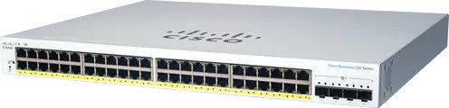 Cisco switch CBS220-48P-4X (48xGbE,4xSFP+,48xPoE+,382W)