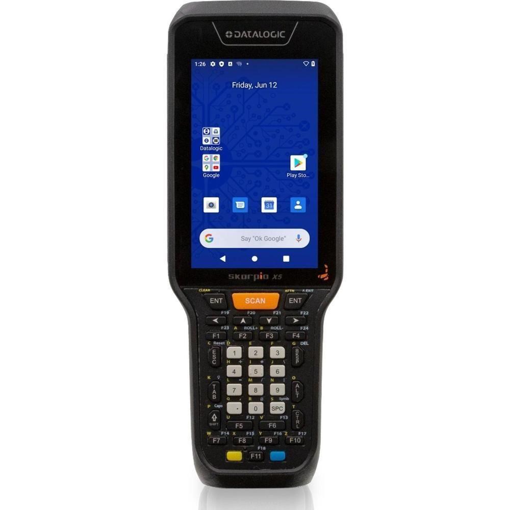 Datalogic Skorpio X5, contactless, 2D, XLR, BT, Wi-Fi, NFC, Func. Num., Gun, ext. bat., Android
