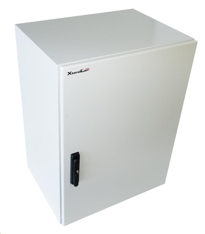 XtendLan 19" venkovní vodotěsný rozvaděč 17U 600x450, krytí IP55, nosnost 65kg, 3-bodový zámek, šedý