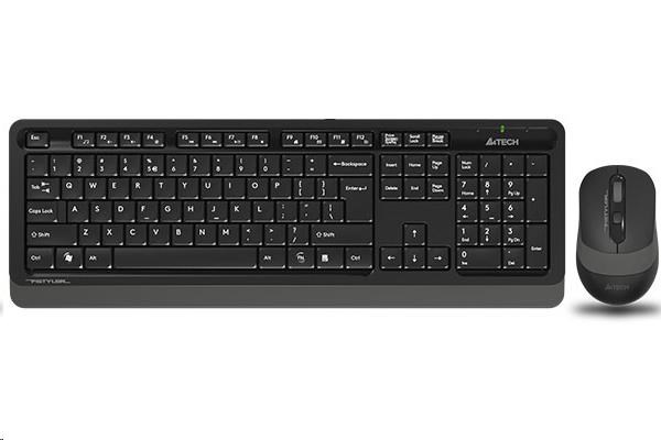A4tech set klávesnice + myš, FG1010 FSTYLER, bezdrátová, šedá