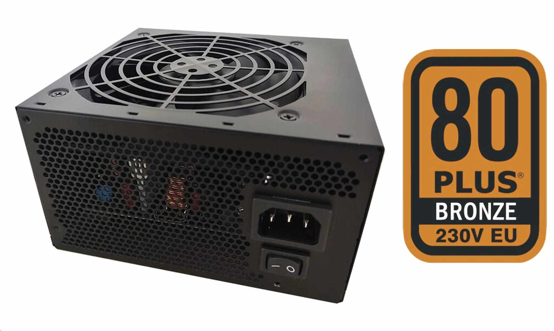 Fortron zdroj 550W FSP550-51AAC 80PLUS BRONZE 230V EU, bulk, černá