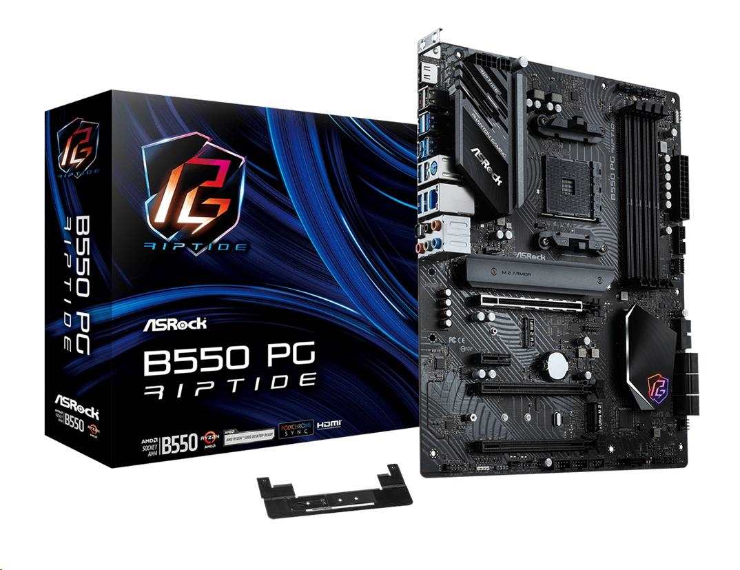 ASRock MB Sc AM4 B550 PG Riptide, AMD B550, 4xDDR4, 1xHDMI