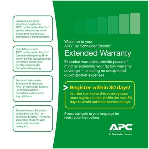 APC Easy (1) Year Extended Warranty for (New product purchases) Easy UPS SRV 1 kVA - obálka