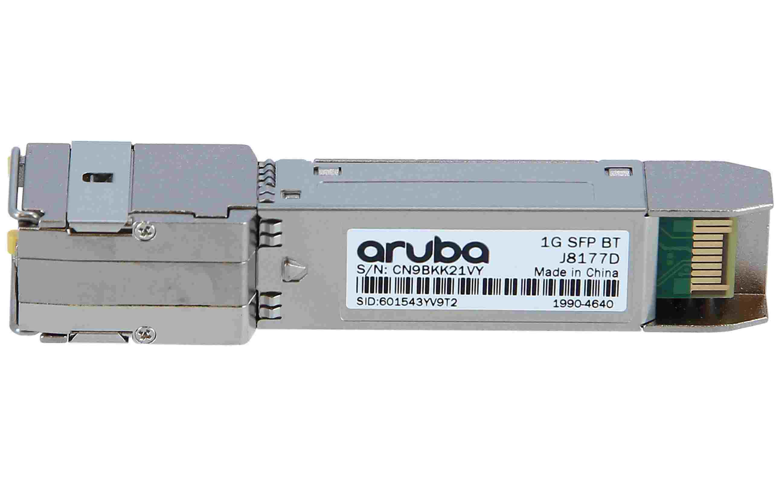 Aruba 1G SFP RJ45 T 100m Cat5e XCVR J8177D RENEW