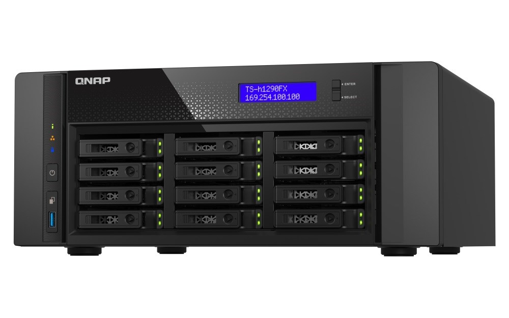 QNAP TS-h1290FX-7232P-64G (8C/EPYC7232P/7252/3,2GHz/64GBRAM/12xU.2/2x2,5GbE/2xSFP28/3xUSB3.2/4xPCIe)