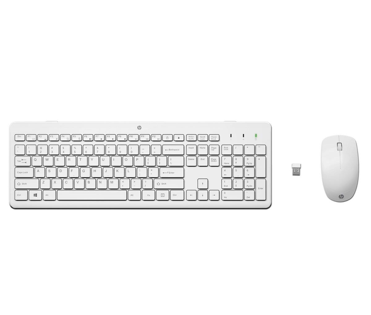 HP 230 Wireless Mouse and Keyboard Combo (White) CZ/SK - bezdrátová klávesnice a myš
